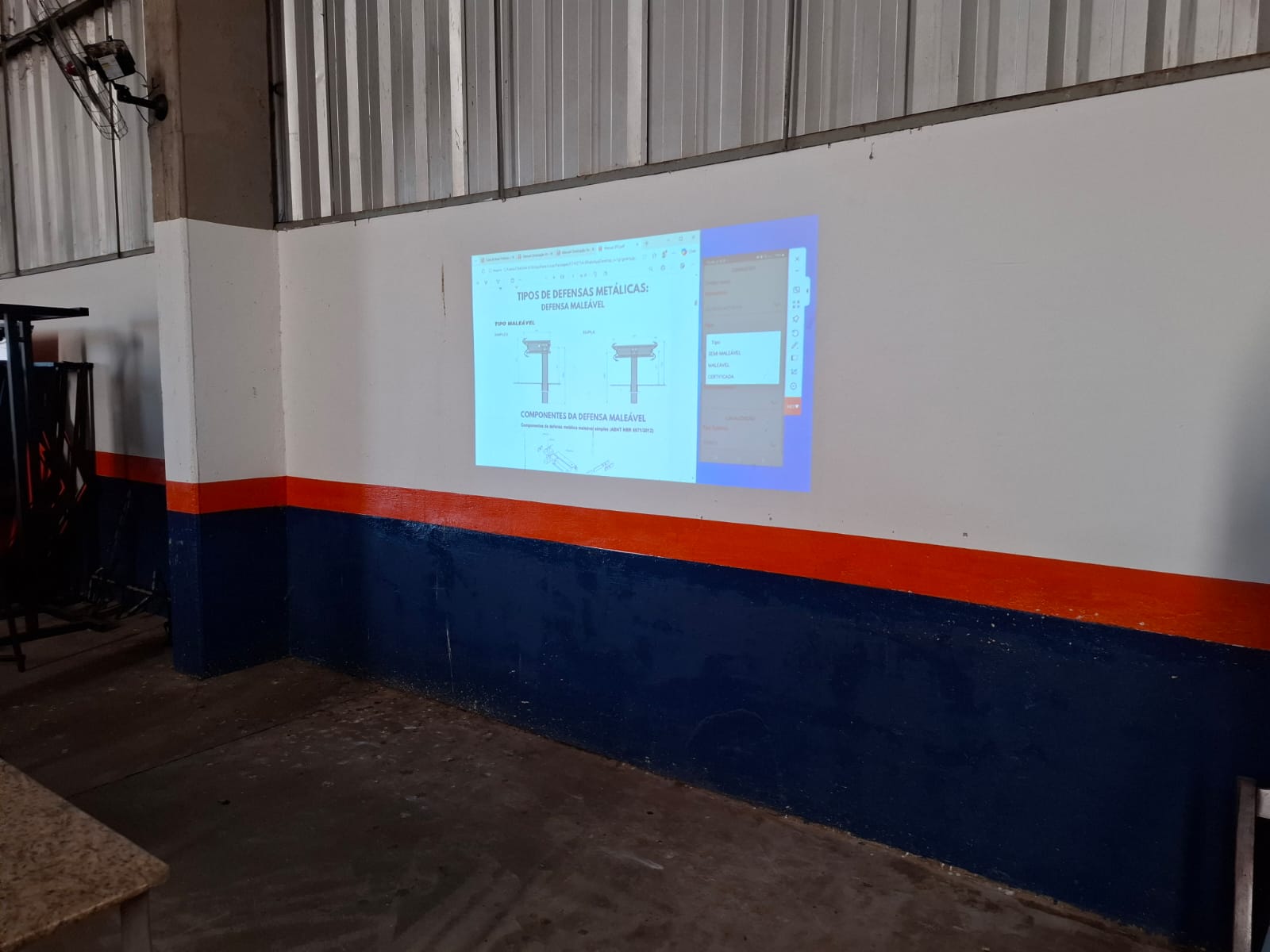 Treinamento técnico — tipos de defensas metálicas